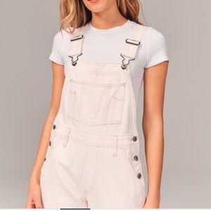 NWT White Abercrombie Overalls